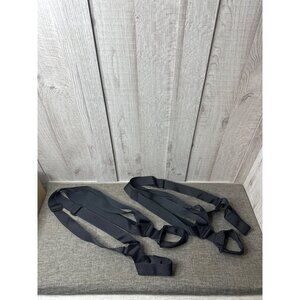 Ski & Pole Carry Black Strap Harness For Back Shoulder Hand Fits All Sizes